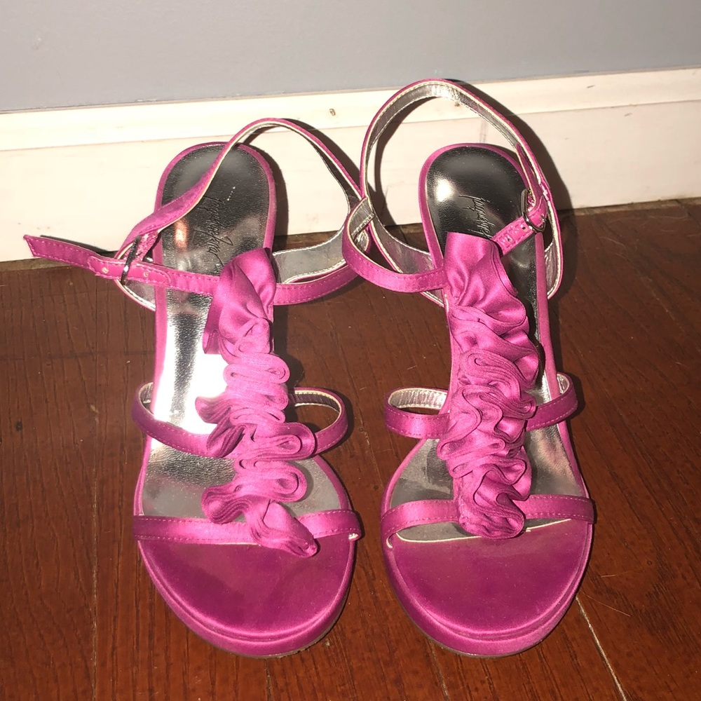 Pink strap heels
